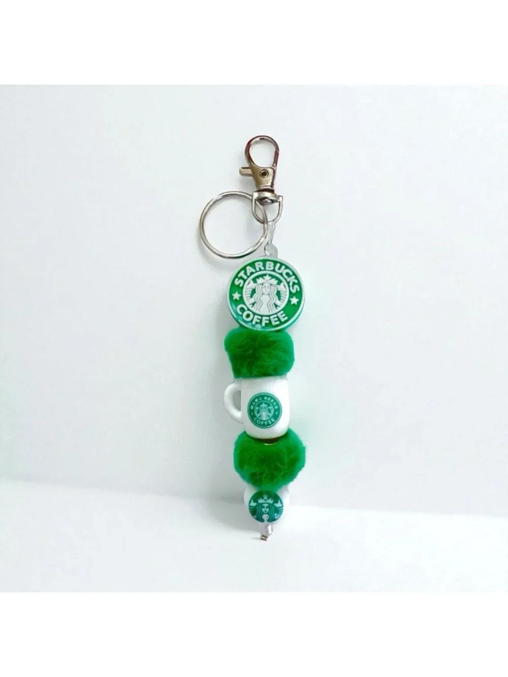 Handmade Keychain-Purse Clip-Coffee Themed